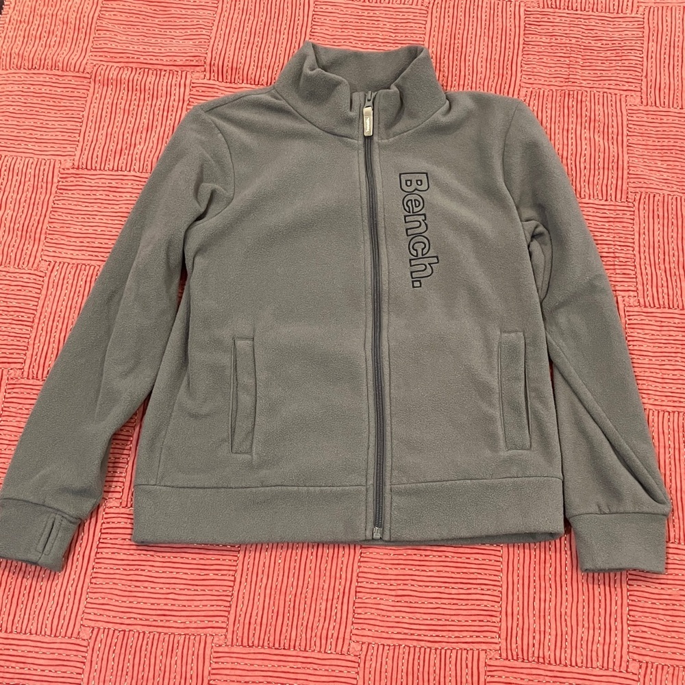 Bench size youth 11-12 years Gray Fleece zip sweater / light Jacket